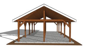 20x40 Pavilion Plans - front view
