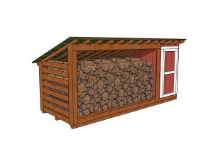 6×16 Firewood Shed with Storage Plans