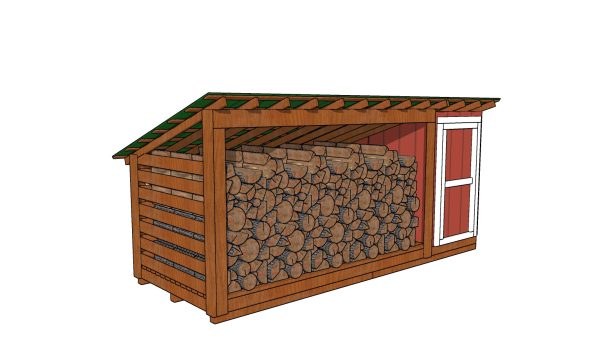 3 cord firewood shed with storage