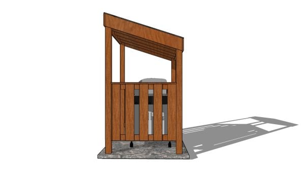 4x6 bbq shelter plans - side view