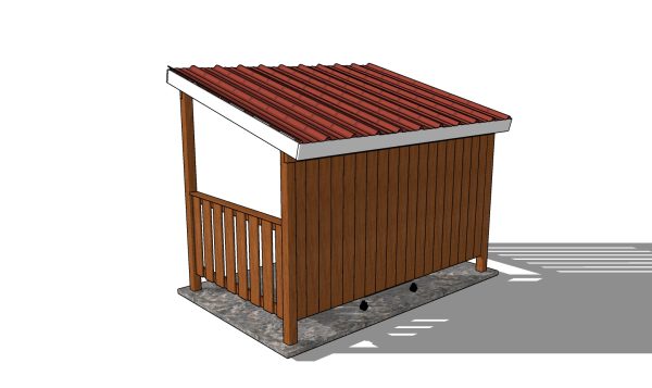 6x10 bbq shelter plans - back view