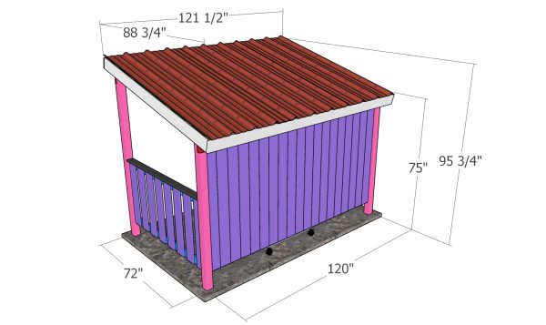 6x10 bbq shelter plans - dimensions