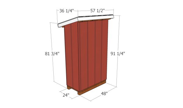 2x4 lean to shed plans dimensions