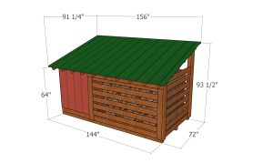 6x12 firewood shed - overall dimensions