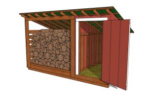 6×12 Firewood Shed with Storage Plans