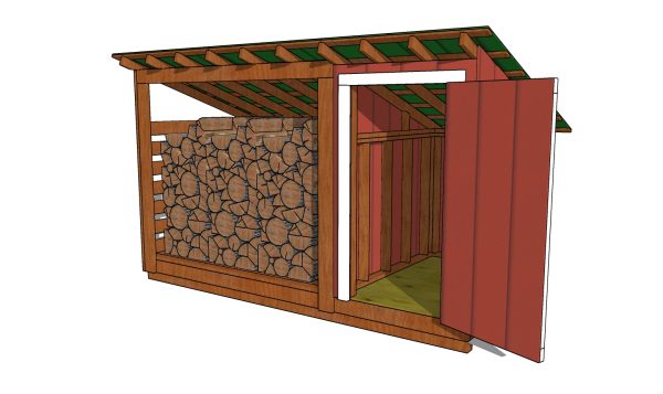 6x12 firewood shed with storage - diy project