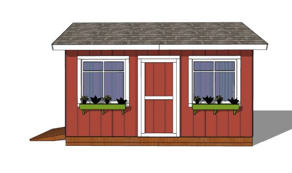 10x16 Shed Plans - front wall