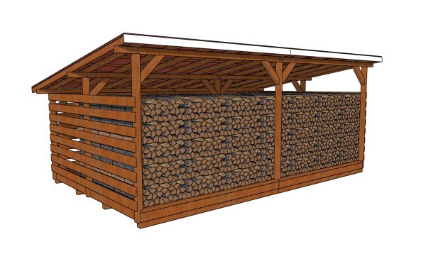 12x20 firewood shed plans - build it