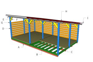 12×20 11 Cord Firewood Shed Roof Plans