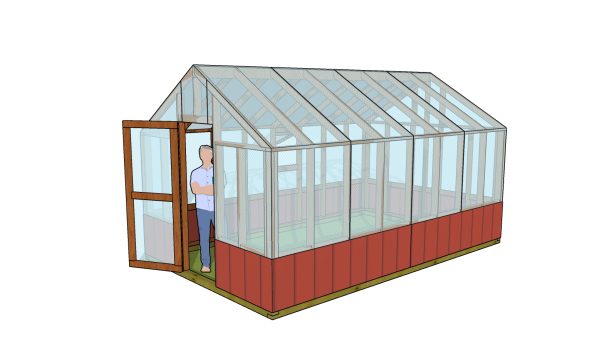 10x16 Gable Greenhouse Plans