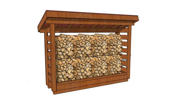 2x8 firewood shed plans