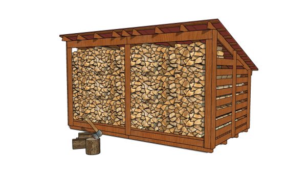 8x14 firewood shed