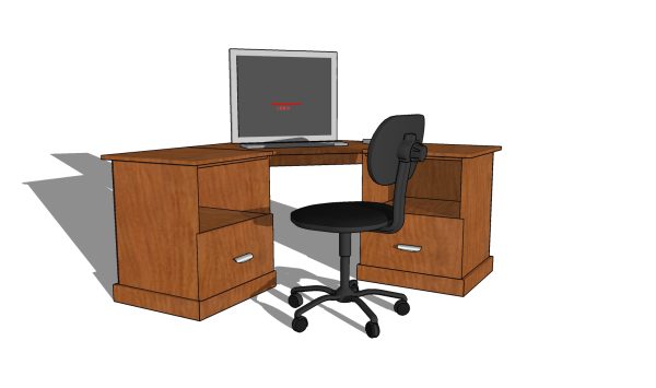 Corner desk plans Premium