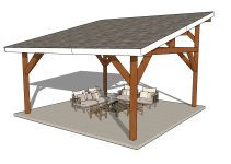 17×17 Lean to Pavilion Plans | PDF Download
