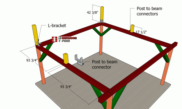 Attaching-the-ridge-beam-supports