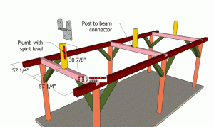 Setting-the-ridge-beam-supports