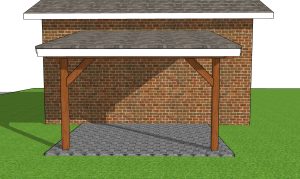 10x12 lean to patio cover - front view