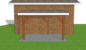 8x12 lean to patio cover - front view