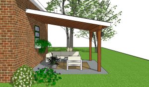 12x12 lean to patio cover - side view