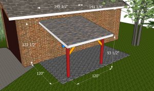 10x10 patio cover - dimensions