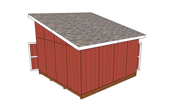 16x16 lean to shed plans - back