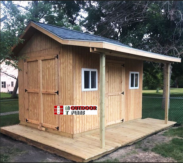 10×12 Gable Shed with Porch – DIY Project | MyOutdoorPlans