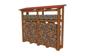 Narrow firewood rack