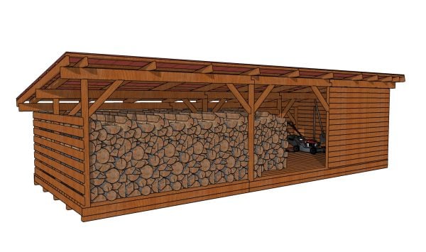 12x30 firewood shed