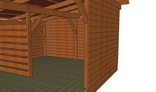 12x30 firewood shed - storage area