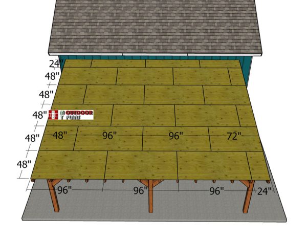 Laying-the-roof-sheets