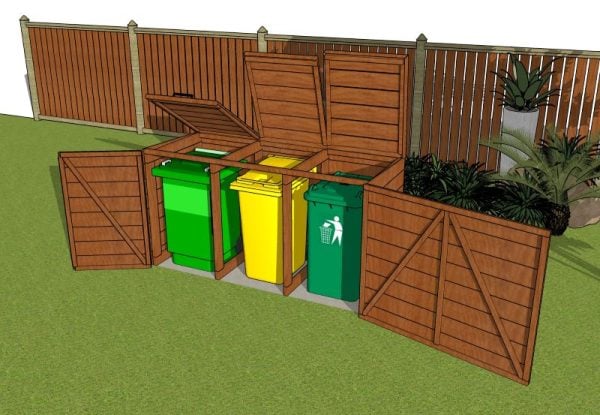 How to build a trash bin shed