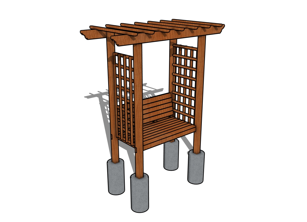 Garden arbor bench plans