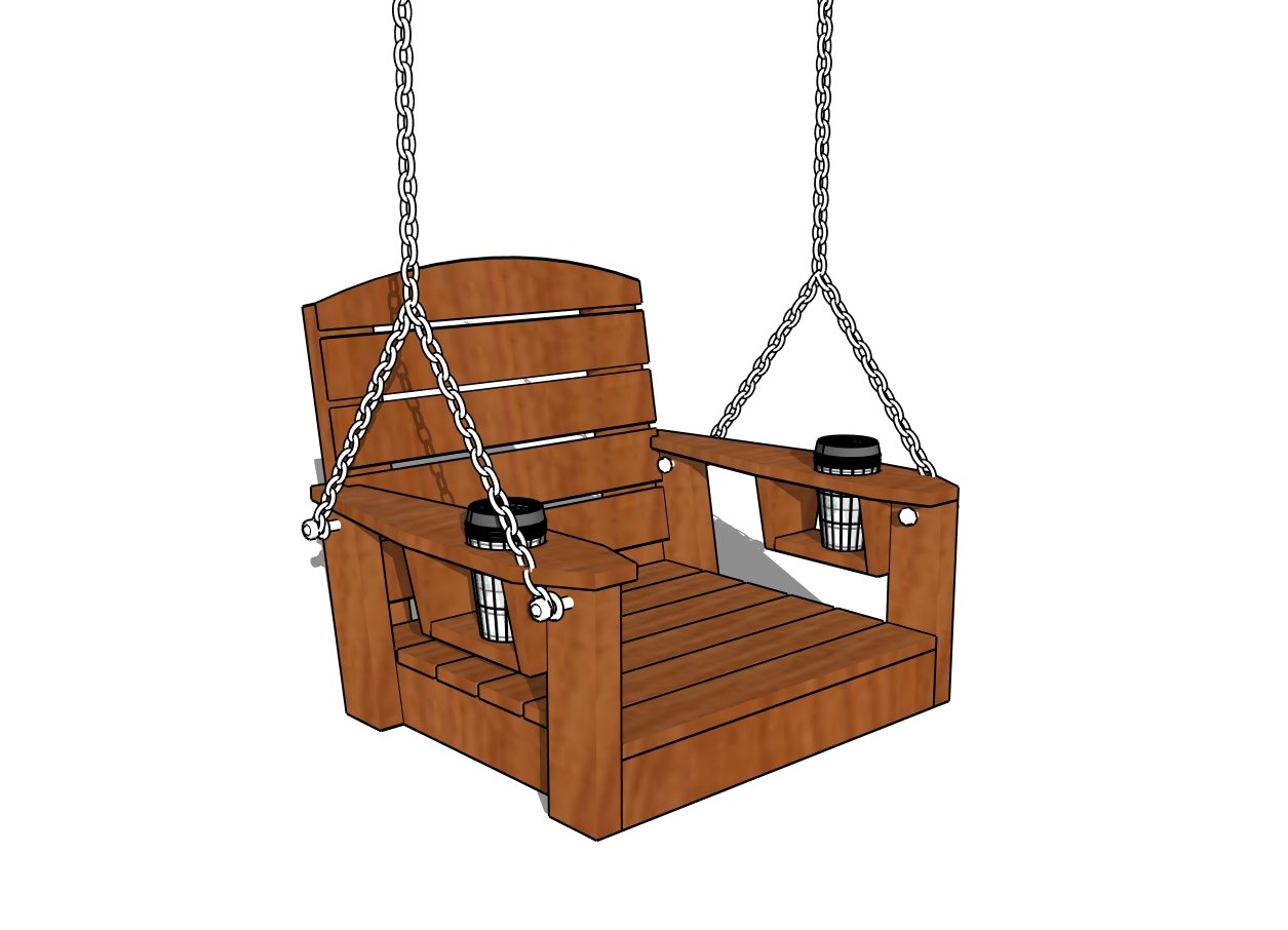 Wooden swing chair