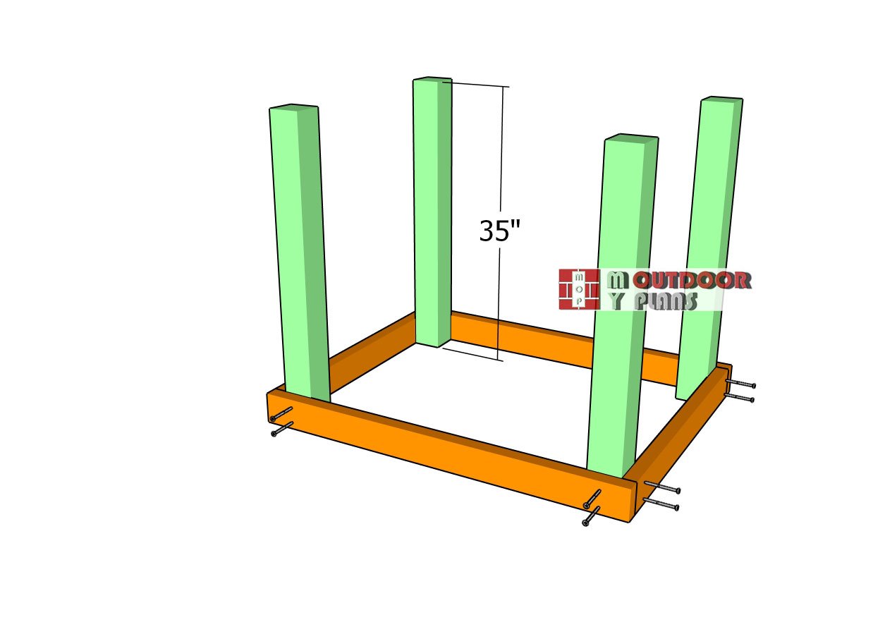 Attaching-the-uprights