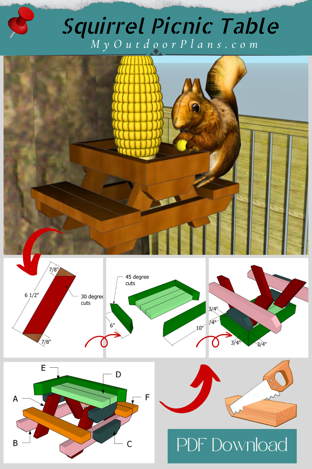 DIY Squirrel picnic table