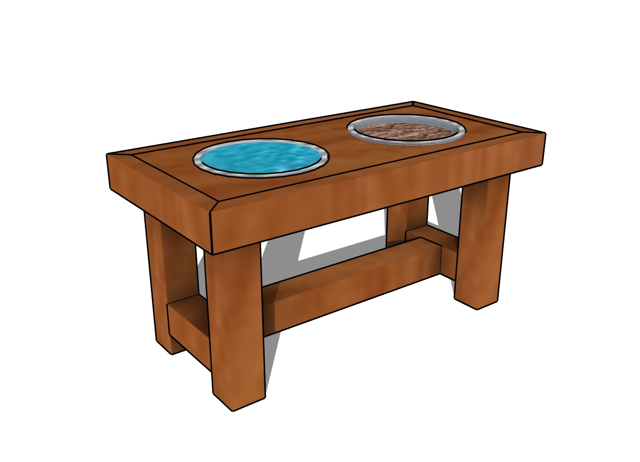 Dog bowl stand plans