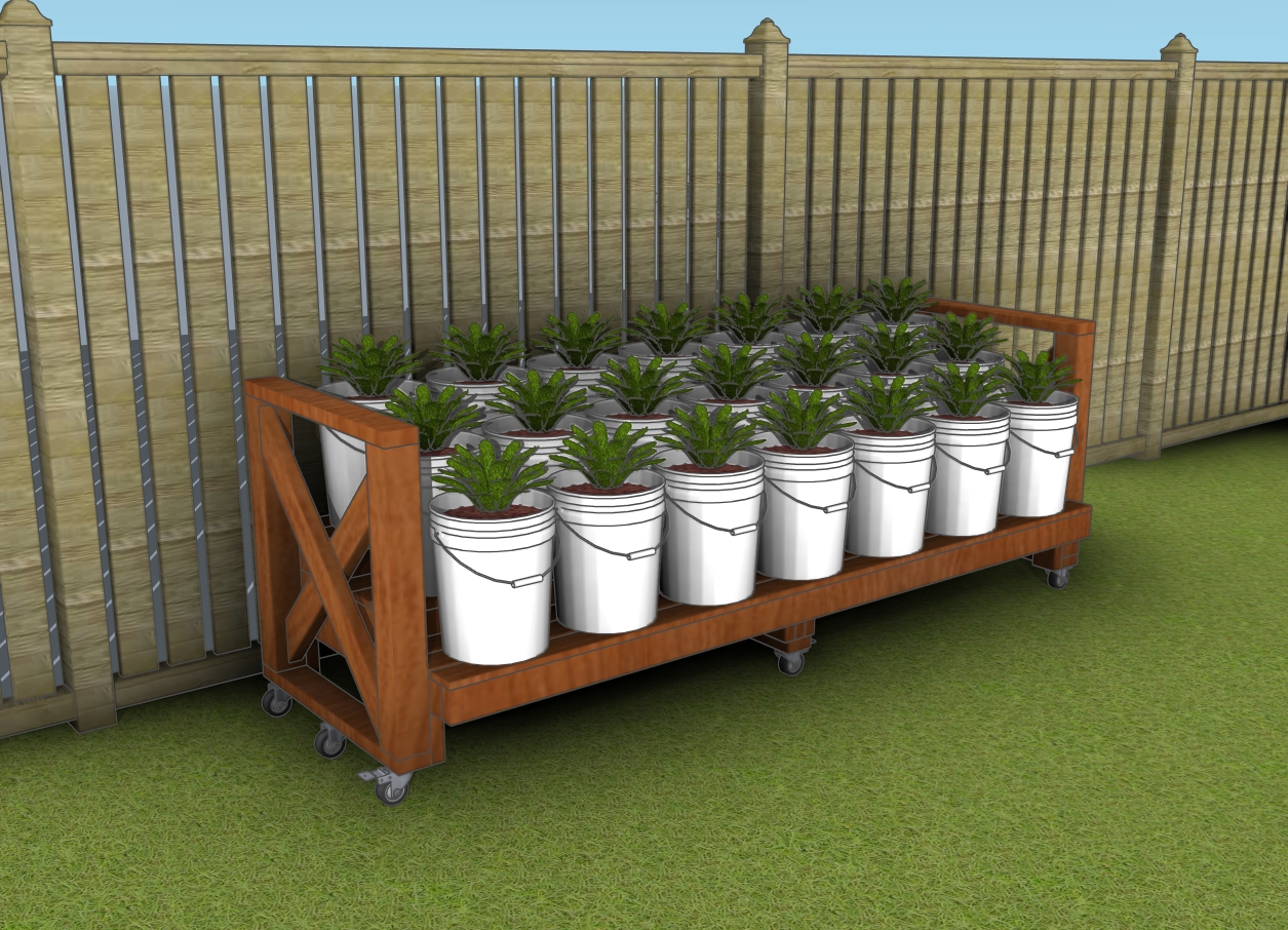 How to build a large bucket stand