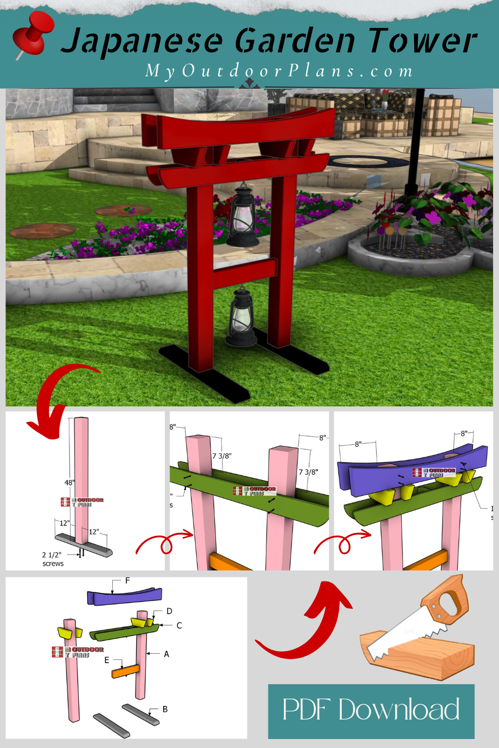 Japanese garden tower plans