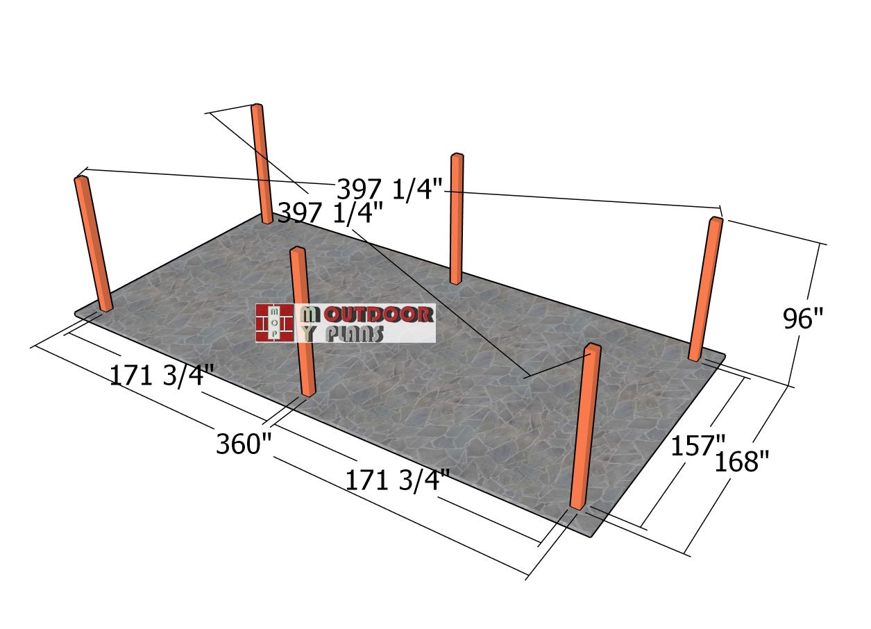 Laying-out-the-posts---14x30-pavilion