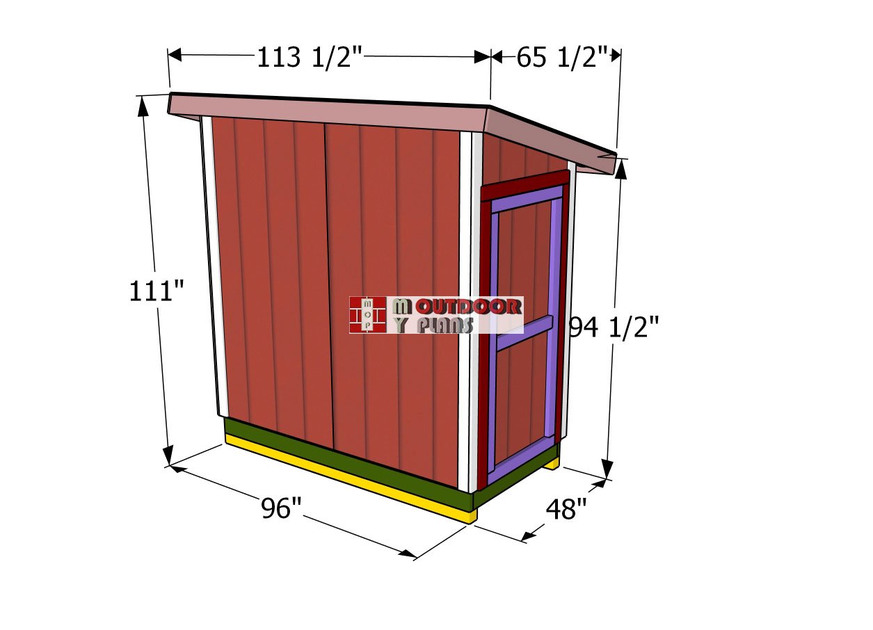 4x8-lean-to-shed-plans---dimensions