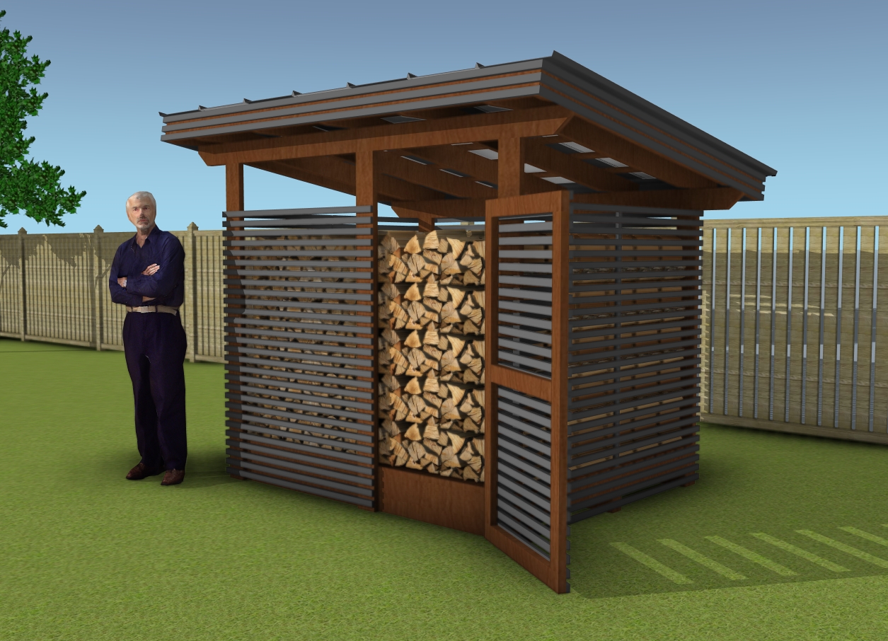 How to build a 6x8 modern firewood shed