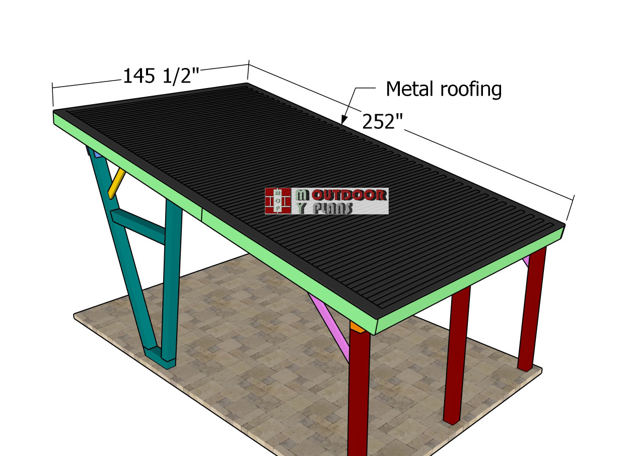 Metal-roofing---lean-to-carport