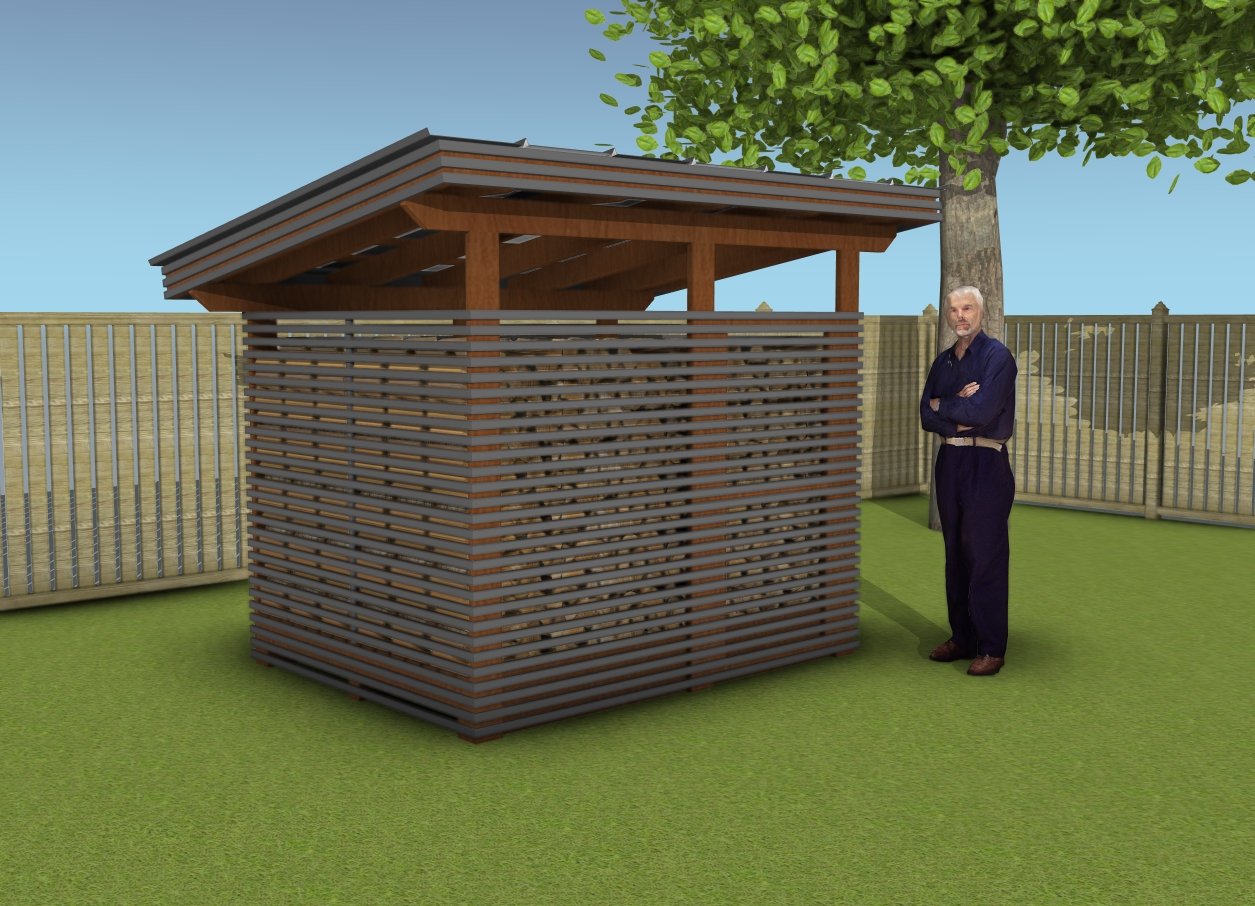 Modern 6x8 firewood shed plans