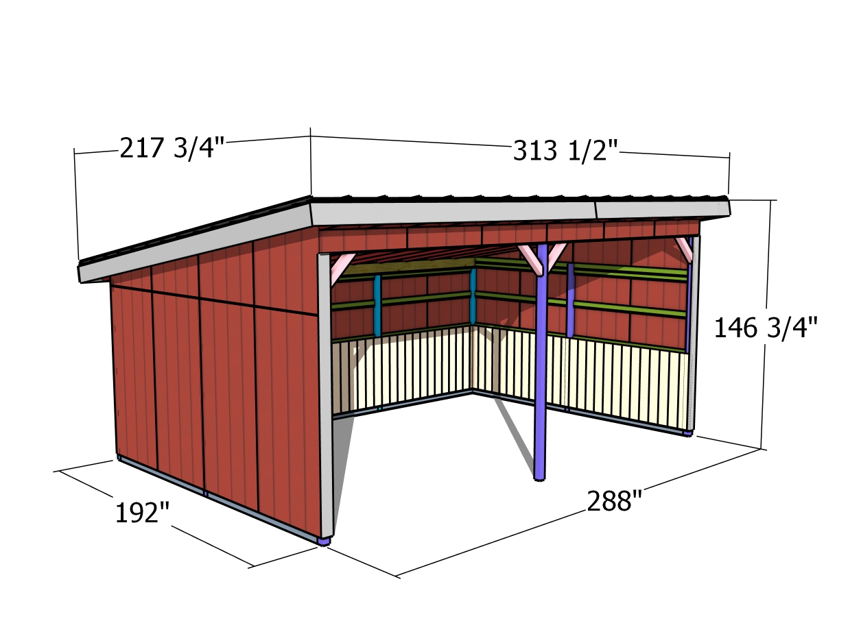 16x24 run in shed - dimensions