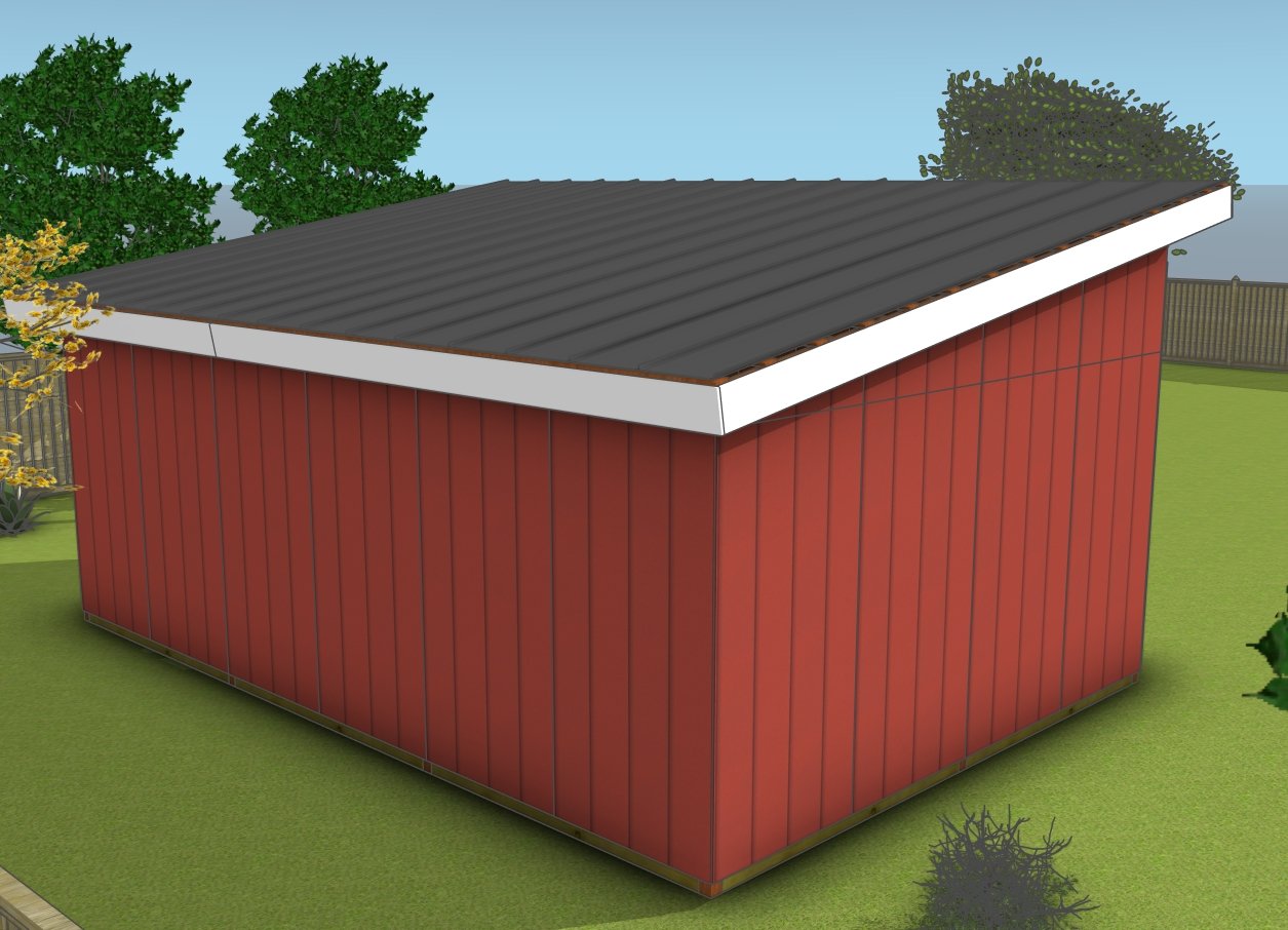 Back view - 16x24 run in shed