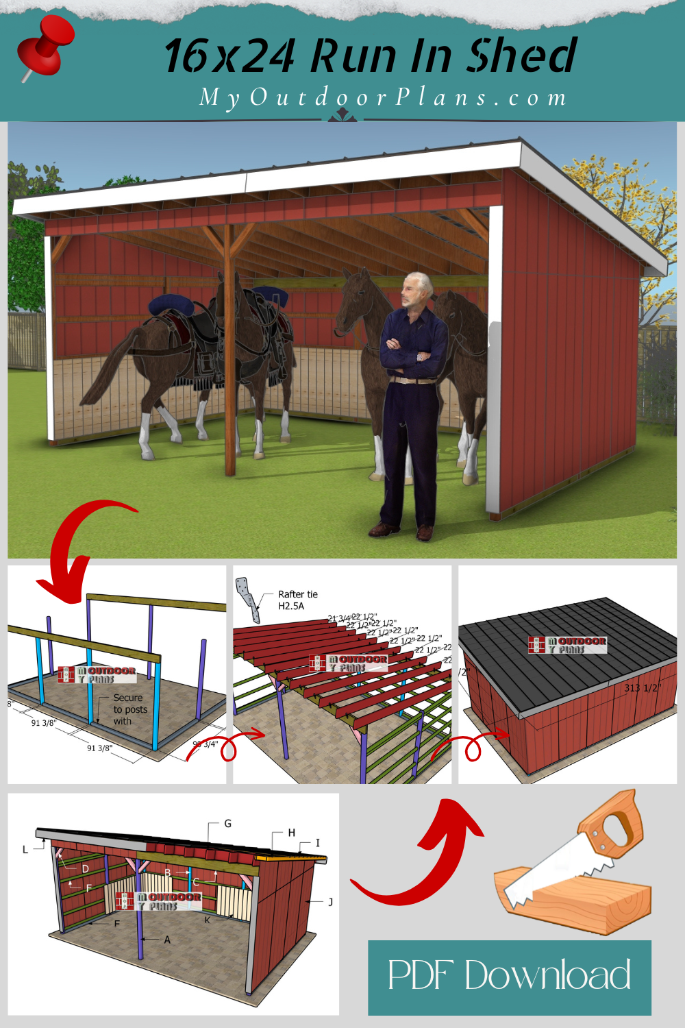 DIY 16x24 livestock shed plans