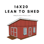 16x20 lean to shed plans FI