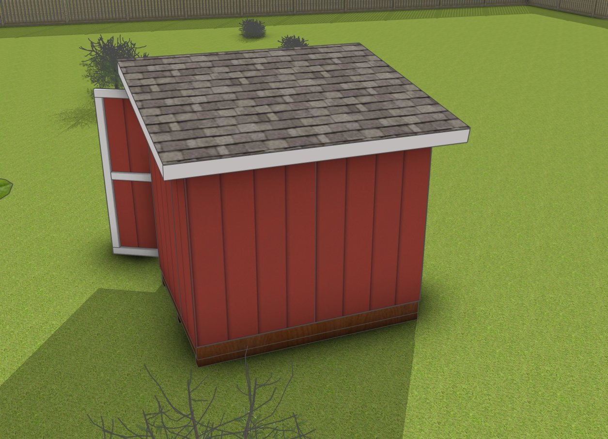 6x8 shed plans - back view