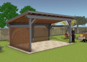 Garden pavilion plans - side view