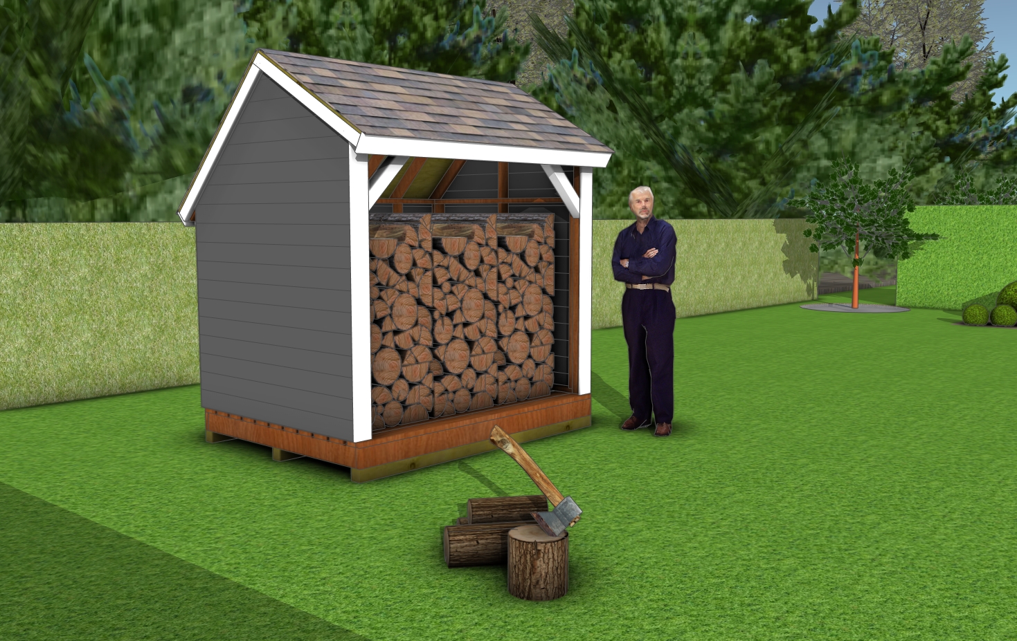 6x8 firewood shed 